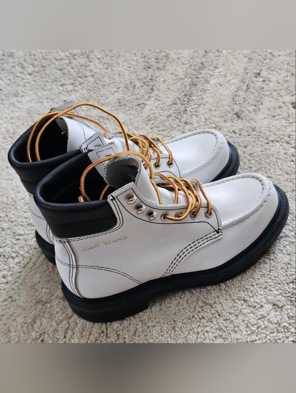 Red Wing Heritage White 6" Chevron Moc #8804 Boots 5E Men's